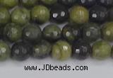 CUJ101 15.5 inches 6mm faceted round African green autumn jasper beads