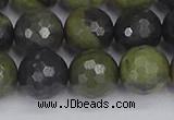 CUJ104 15.5 inches 12mm faceted round African green autumn jasper beads