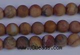 CVJ11 15.5 inches 6mm round matte venus jasper beads wholesale