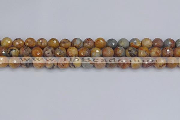 CVJ24 15.5 inches 10mm faceted round venus jasper beads wholesale