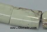 CWB03 15.5 inches 22*32mm rectangle natural white howlite gemstone beads