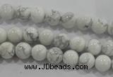 CWB201 15.5 inches 6mm round natural white howlite beads wholesale