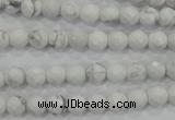 CWB211 15.5 inches 6mm faceted round natural white howlite beads