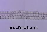 CWB220 15.5 inches 4mm round matte white howlite beads