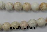 CWB314 15.5 inches 12mm round natural howlite turquoise beads