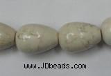 CWB334 15.5 inches 15*22mm teardrop howlite turquoise beads