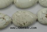 CWB367 15.5 inches 20*30mm flat teardrop howlite turquoise beads