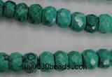 CWB446 15.5 inches 7*10mm faceted rondelle howlite turquoise beads