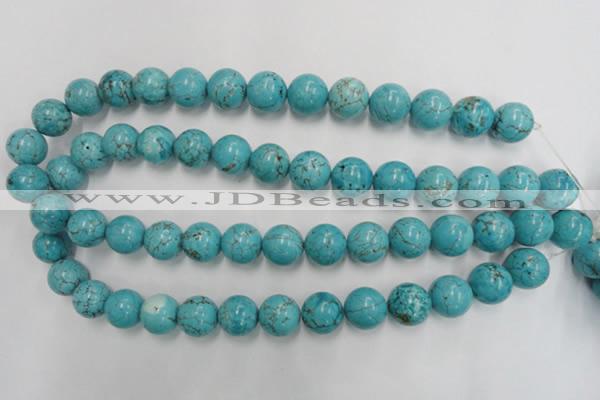 CWB559 15.5 inches 14mm round howlite turquoise beads wholesale