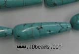 CWB679 15.5 inches 10*38mm teardrop howlite turquoise beads wholesale