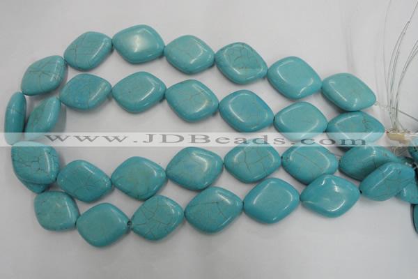 CWB745 15.5 inches 20*26mm diamond howlite turquoise beads wholesale