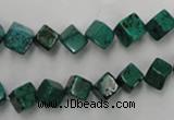 CWB760 15.5 inches 6*6mm cube howlite turquoise beads wholesale