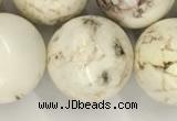 CWB808 15.5 inches 20mm round white howlite turquoise beads