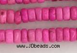 CWB822 15.5 inches 2*4mm tyre howlite turquoise beads wholesale