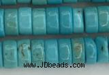 CWB840 15.5 inches 3*6mm tyre howlite turquoise beads wholesale