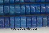 CWB841 15.5 inches 3*6mm tyre howlite turquoise beads wholesale