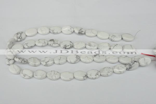 CWB85 15.5 inches 13*18mm oval natural white howlite beads