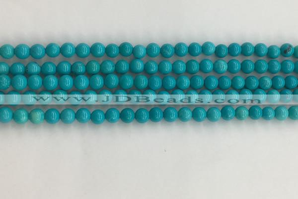 CWB850 15.5 inches 4mm round howlite turquoise beads wholesale