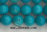 CWB851 15.5 inches 6mm round howlite turquoise beads wholesale