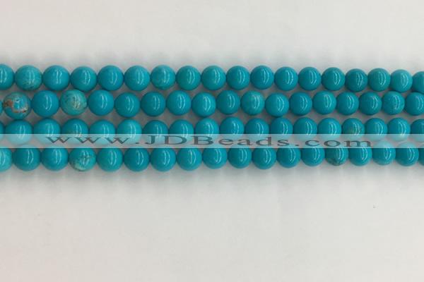 CWB851 15.5 inches 6mm round howlite turquoise beads wholesale