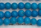 CWB857 15.5 inches 4mm round howlite turquoise beads wholesale