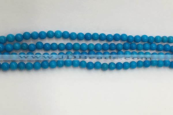 CWB857 15.5 inches 4mm round howlite turquoise beads wholesale