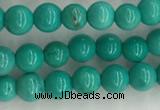 CWB863 15.5 inches 4mm round howlite turquoise beads wholesale