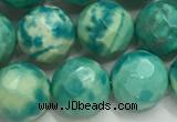 CWB882 15.5 inches 8mm round faceted howlite turquoise beads