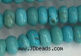 CWB895 15.5 inches 4*6mm rondelle howlite turquoise beads