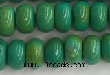 CWB899 15.5 inches 4*6mm rondelle howlite turquoise beads