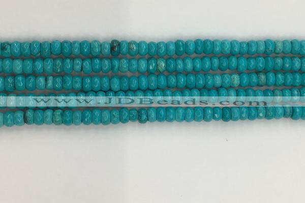 CWB901 15.5 inches 2*4mm faceted rondelle howlite turquoise beads