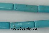 CWB915 15.5 inches 4*13mm tube howlite turquoise beads wholesale