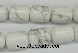 CWB94 15.5 inches 12*16mm drum natural white howlite beads