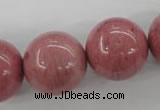 CWF19 15.5 inches 20mm round pink wooden fossil jasper beads wholesale