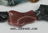 CWG03 15.5 inches 25*33mm wavy freeform Indian agate gemstone beads