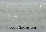 CWH03 15.5 inches 8mm faceted round white jade beads wholesale