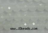 CWH04 15.5 inches 10mm faceted round white jade beads wholesale