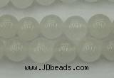 CWH52 15.5 inches 8mm round white jade beads wholesale