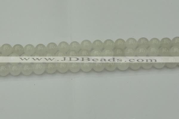 CWH53 15.5 inches 10mm round white jade beads wholesale