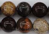 CWJ286 15.5 inches 18mm round wood jasper gemstone beads wholesale