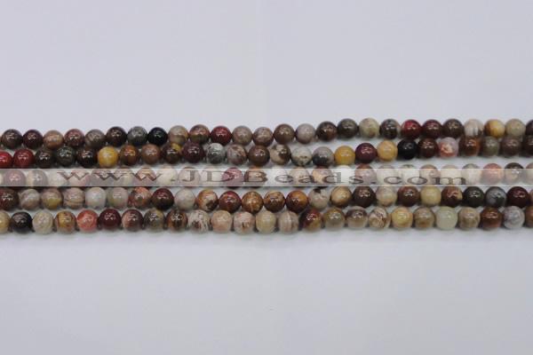 CWJ401 15.5 inches 6mm round wood jasper gemstone beads wholesale