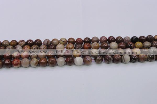 CWJ403 15.5 inches 10mm round wood jasper gemstone beads wholesale