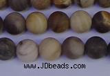 CWJ412 15.5 inches 8mm round matte wood jasper beads wholesale