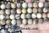 CWJ443 15.5 inches 10mm round matte wood jasper beads wholesale