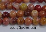 CWJ461 15.5 inches 6mm round rainbow wood jasper beads