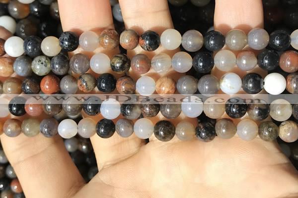 CWJ569 15.5 inches 6mm round Arizona petrified wood jasper beads