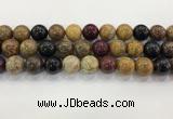 CWJ585 15.5 inches 14mm round wooden jasper beads wholesale