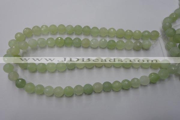 CXJ103 15.5 inches 10mm faceted round New jade beads wholesale