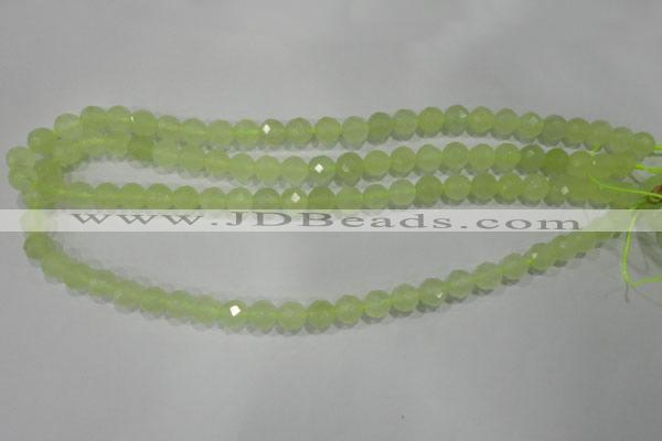 CXJ162 15.5 inches 8mm faceted round New jade beads wholesale