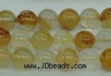 CYC103 15.5 inches 10mm round yellow crystal quartz beads